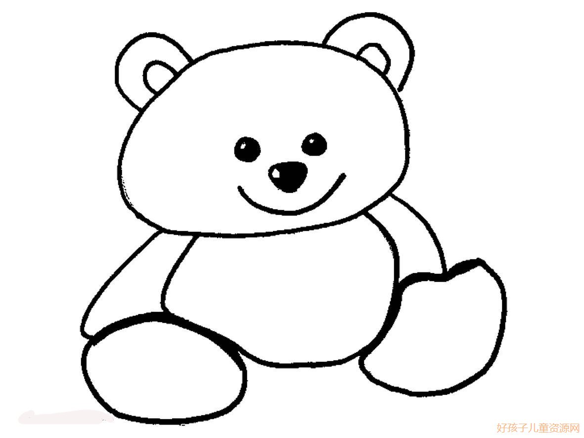 憨憨的小熊儿童简笔画,小熊儿童儿童简笔画大全
