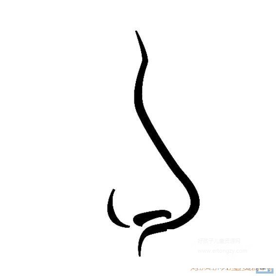 人物鼻子简笔画,人物鼻子的简笔画画法