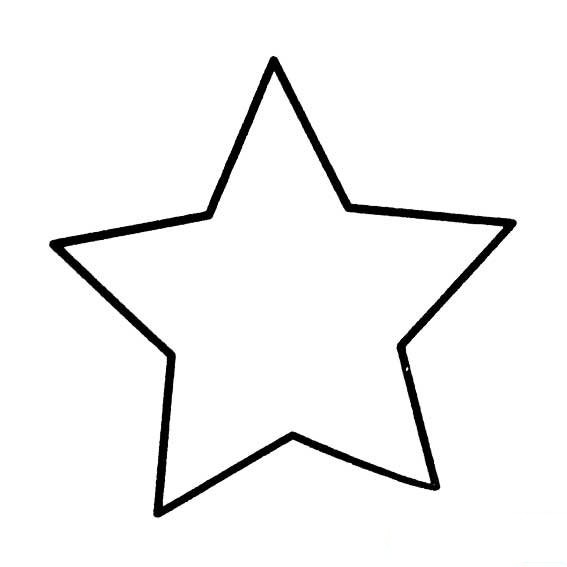 幼儿五角星简笔画简单漂亮素材,幼儿五角星画法