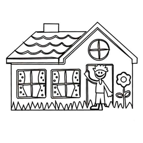 幼儿可爱房子简笔画简单漂亮,幼儿可爱房子画法