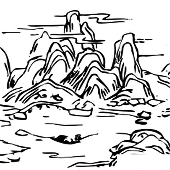 关于山水的简笔画高清,关于山水的画法