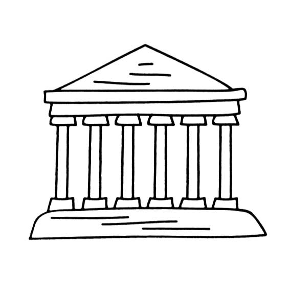希腊神庙的画法 著名建筑物简笔画最新,希腊神庙的画法 著名建筑物