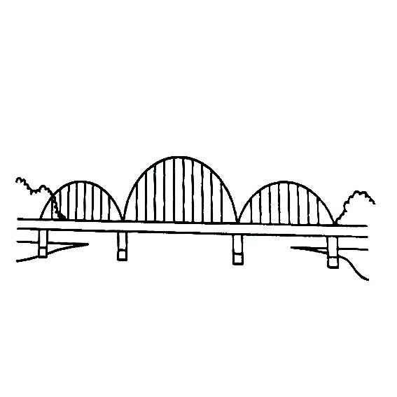 画一座横跨大河的桥