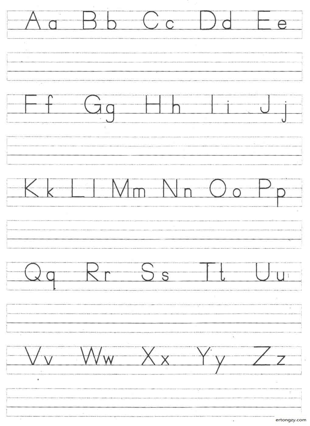 26个汉语拼音字母表按字母顺序带大写