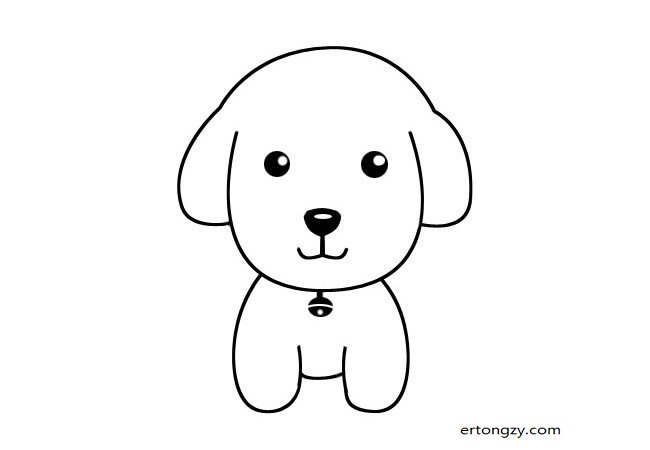 三种可爱的小狗简单画法_动物简笔画