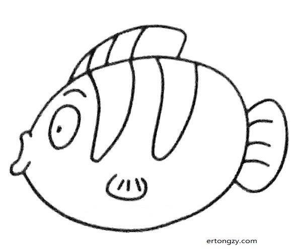 儿童学画神仙鱼简笔画步骤教程_动物简笔画