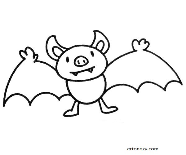 6款卡通蝙蝠简笔画图片_动物简笔画
