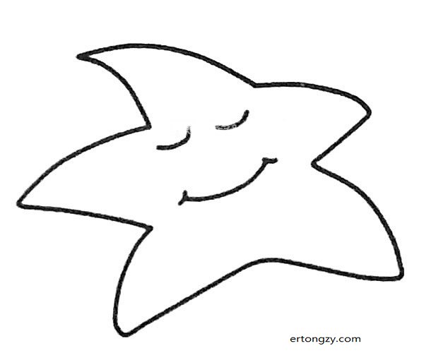 6款可爱的海星简笔画图片