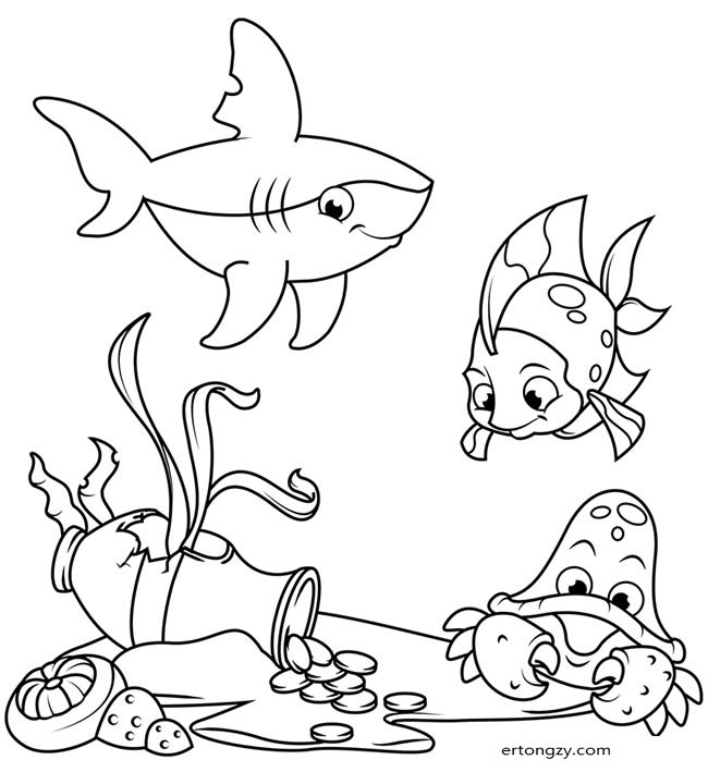 海底世界简笔画之四款可爱的珊瑚鱼_动物简笔画