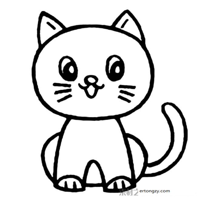 动物简笔画大全 可爱小猫简笔画图片大全