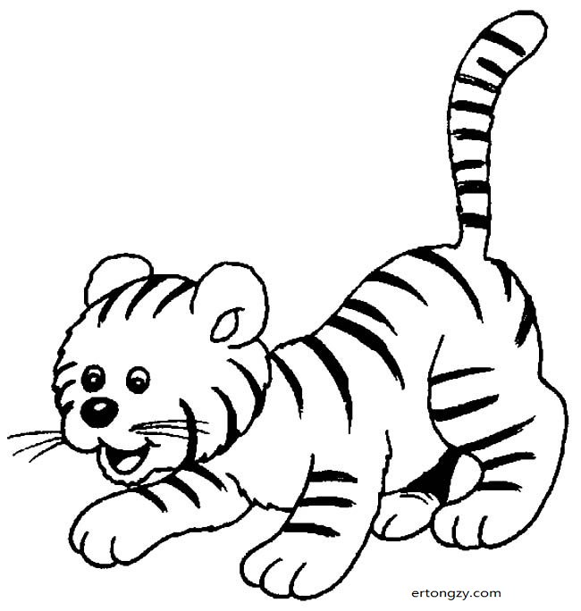可爱小老虎动物简笔画步骤图片大全