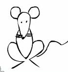 一只蹲着的小老鼠简笔画画法视频