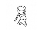 吹笛子的小女孩画法人物动作简笔画,吹笛子的小女孩画法人物动作的简笔画画法